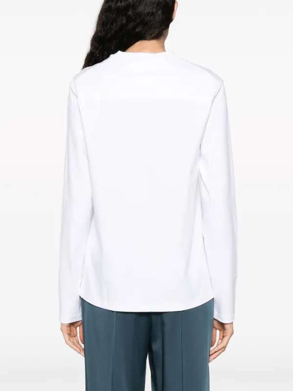 Jil Sander long-sleeve Cotton T-shirt | White | FARFETCH JO