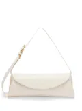 Jil Sander large Cannolo leather shoulder bag - White