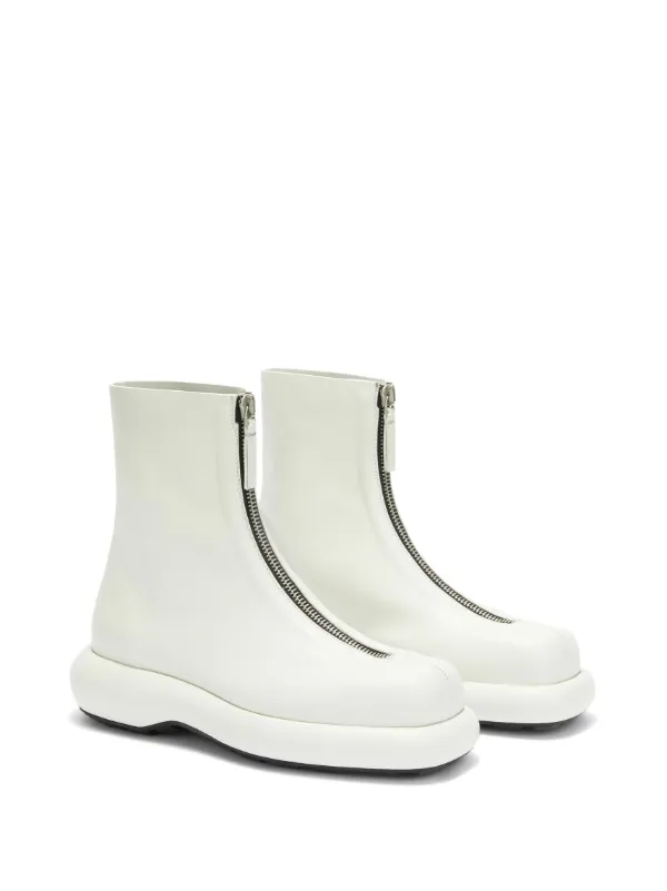 Jil Sander zip up Leather Boots Farfetch