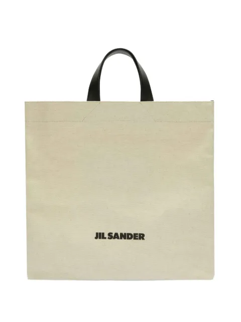 Jil Sander logo-print cotton tote bag