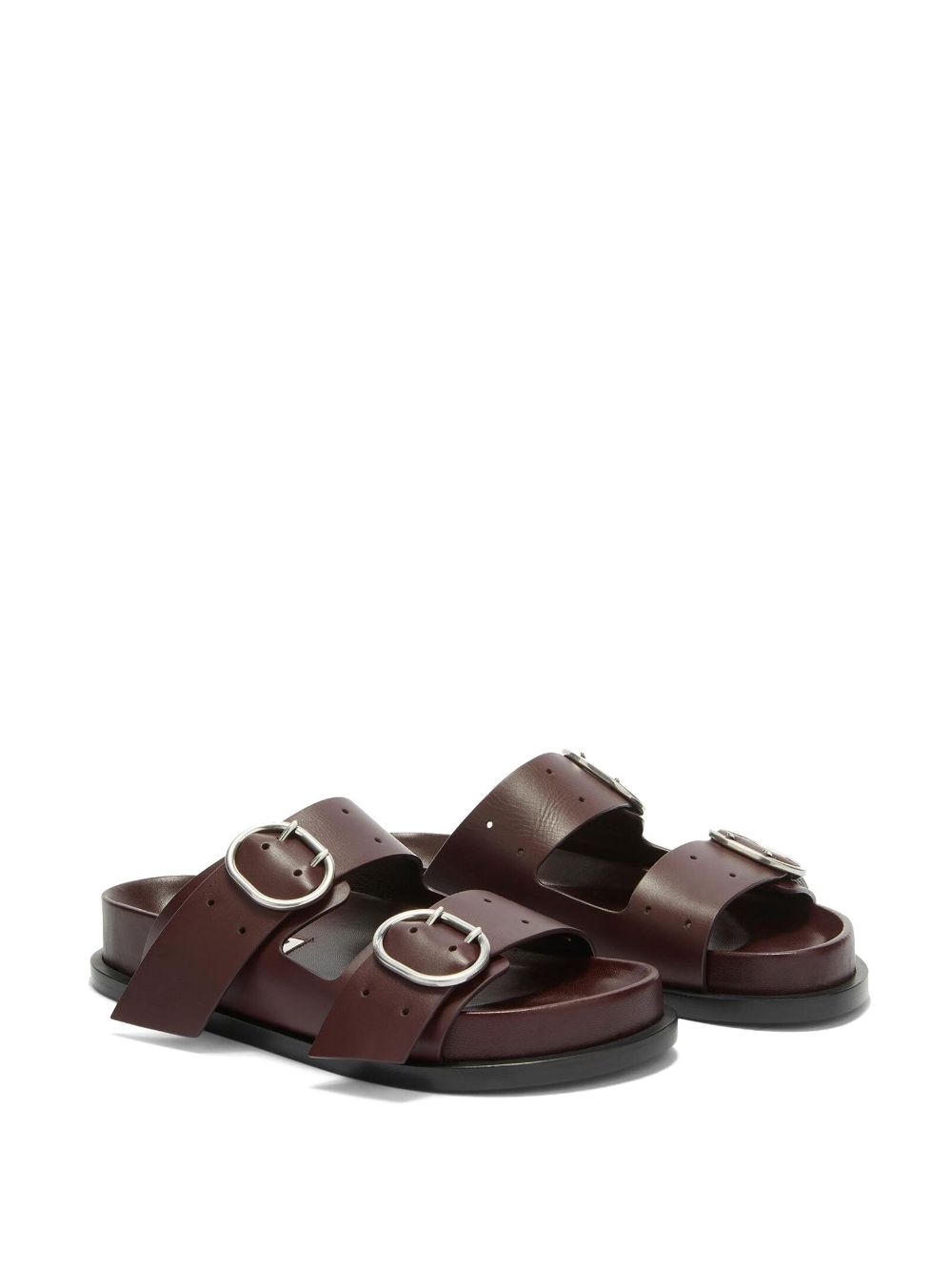 Image 2 of Jil Sander buckle-straps leather flat sandals