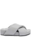 Jil Sander cross-over leather sandals - Grey