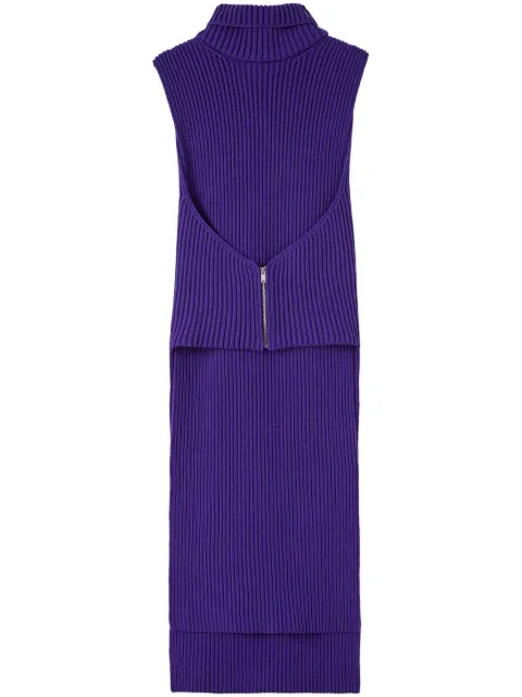 Jil Sander detachable-collar knitted dress