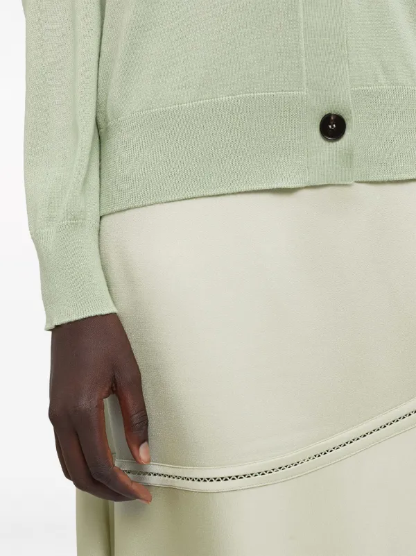 Jil Sander fine knit crew neck Cardigan Farfetch