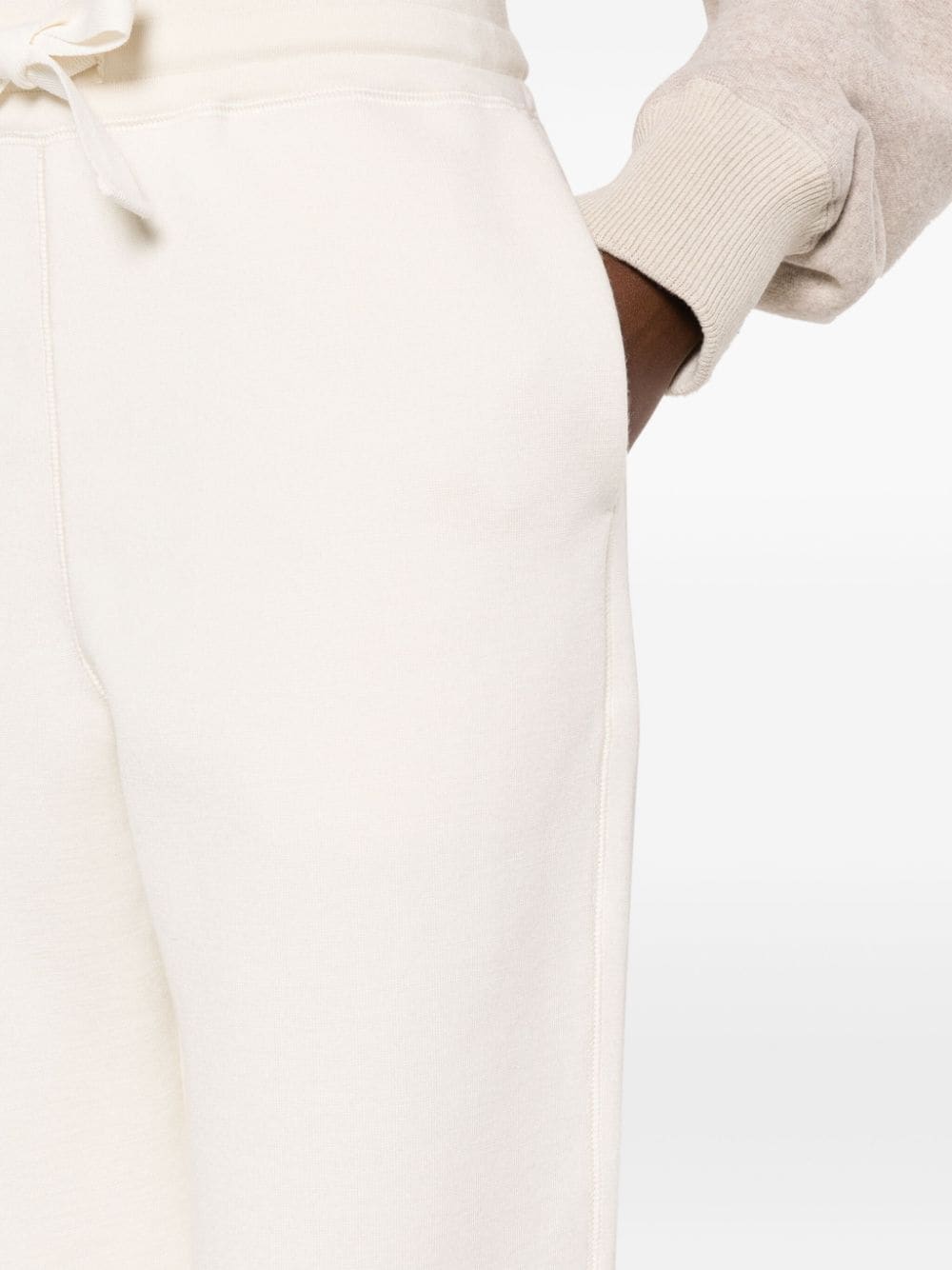 Shop Jil Sander Drawstring Slip-on Track Pants In White