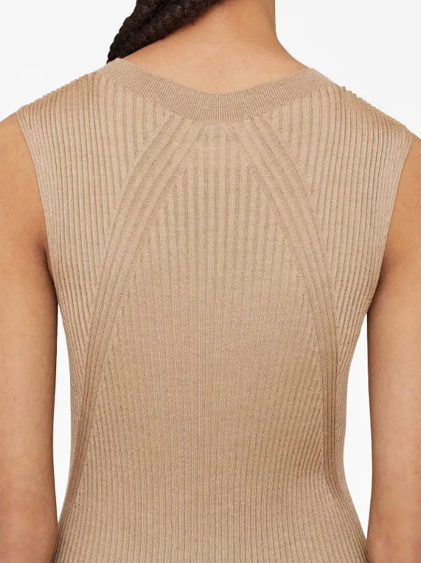 イタリア製 JIL SANDER ノースリーブ ウール ニット ワンピース