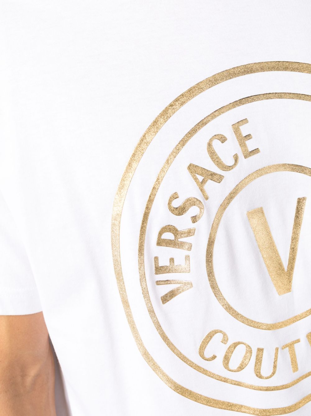 Versace Jeans Couture logo foil-print cotton T-shirt