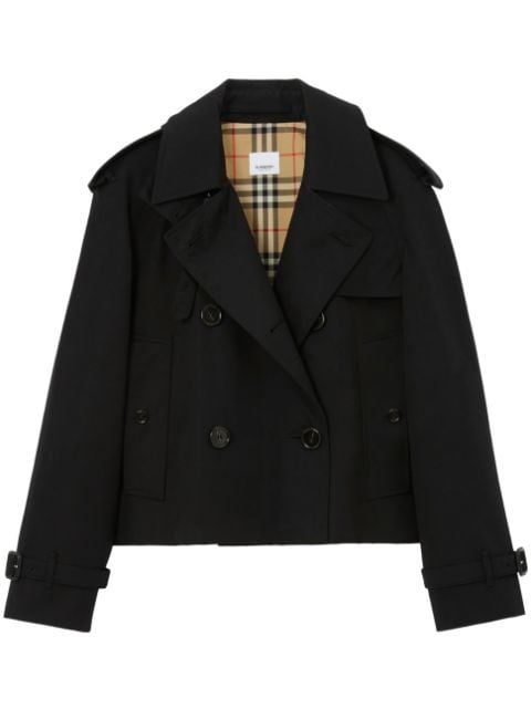 Burberry double-breasted cropped trench coat