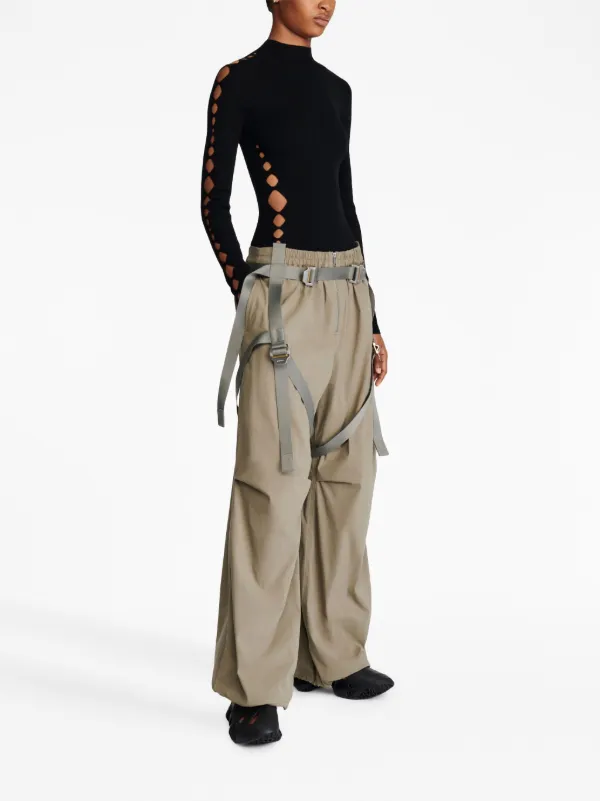 Dion Lee Snake Diamond Skivvy Wool Jumper Black FARFETCH TH