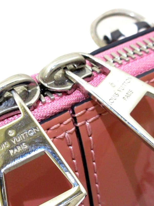 LV LV Women Alma BB Handbag in Metallic Monogram Vernis Patent Leather- Silver in 2023