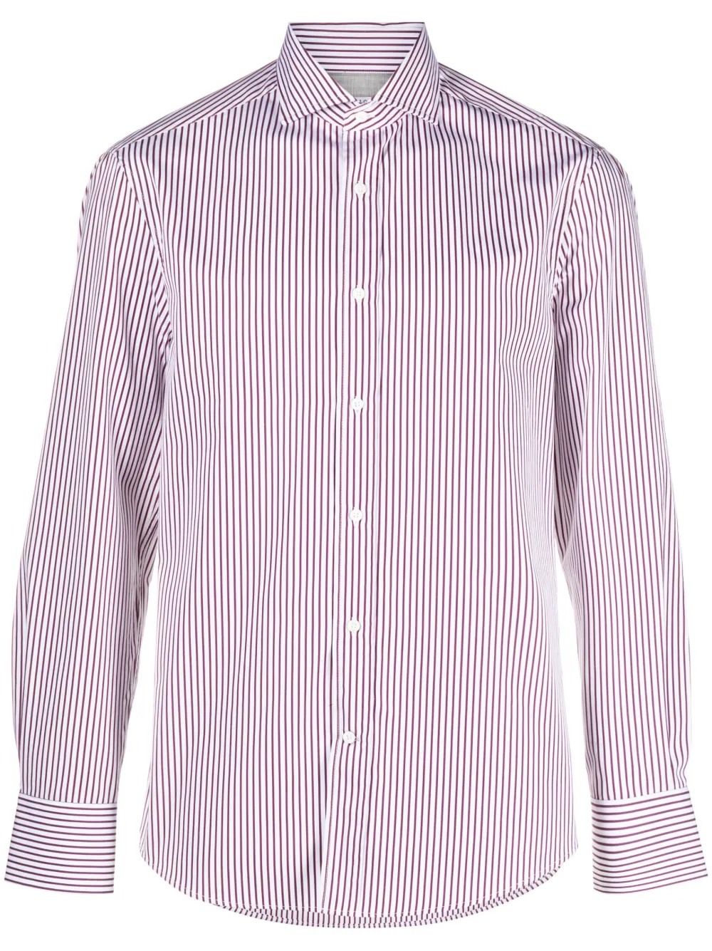 Brunello Cucinelli Long-sleeve Striped Cotton Shirt In Multi