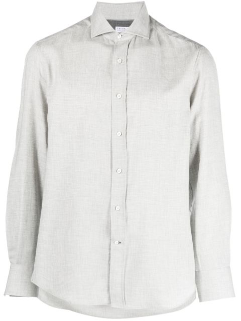 Brunello Cucinelli long-sleeve cotton-blend shirt Men