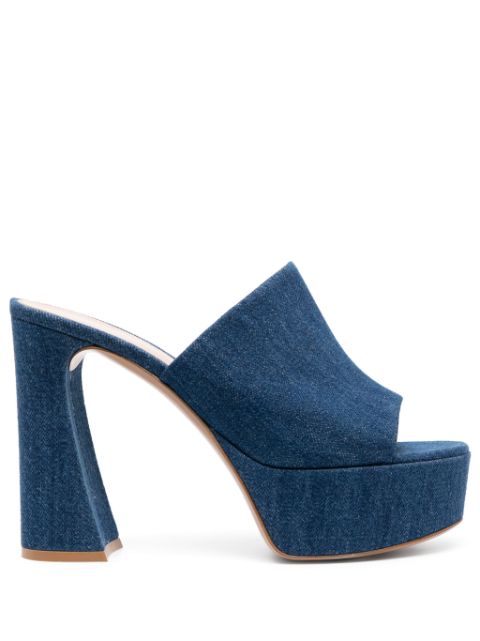 Gianvito Rossi 130mm platform denim mules Women