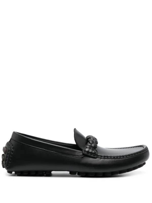 Gianvito Rossi Monza Leather Loafers in Black
