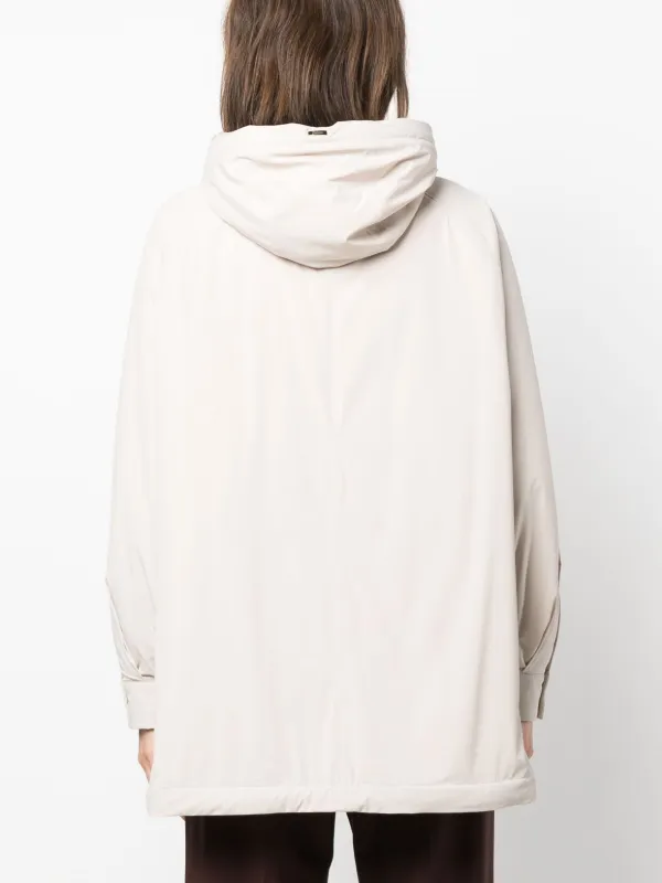 【送料&関税込】Herno Drawstring Zip-up Jacket Herno Drawstring Hooded Jacket | Neutrals | FARFETCH