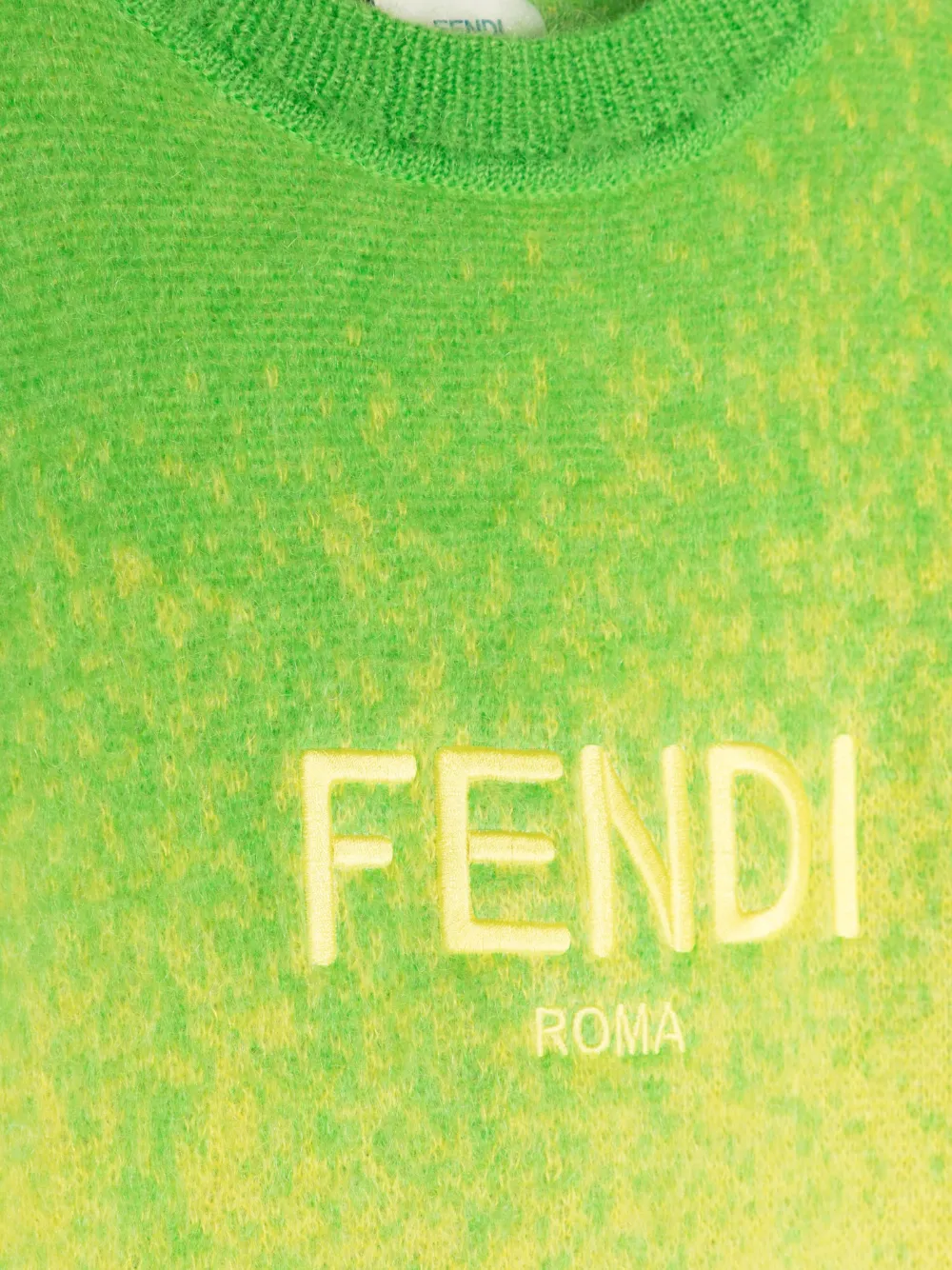 Fendi Kids Trui met geborduurd logo Geel