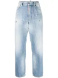 DSQUARED2 bleached-wash cropped jeans - Blue