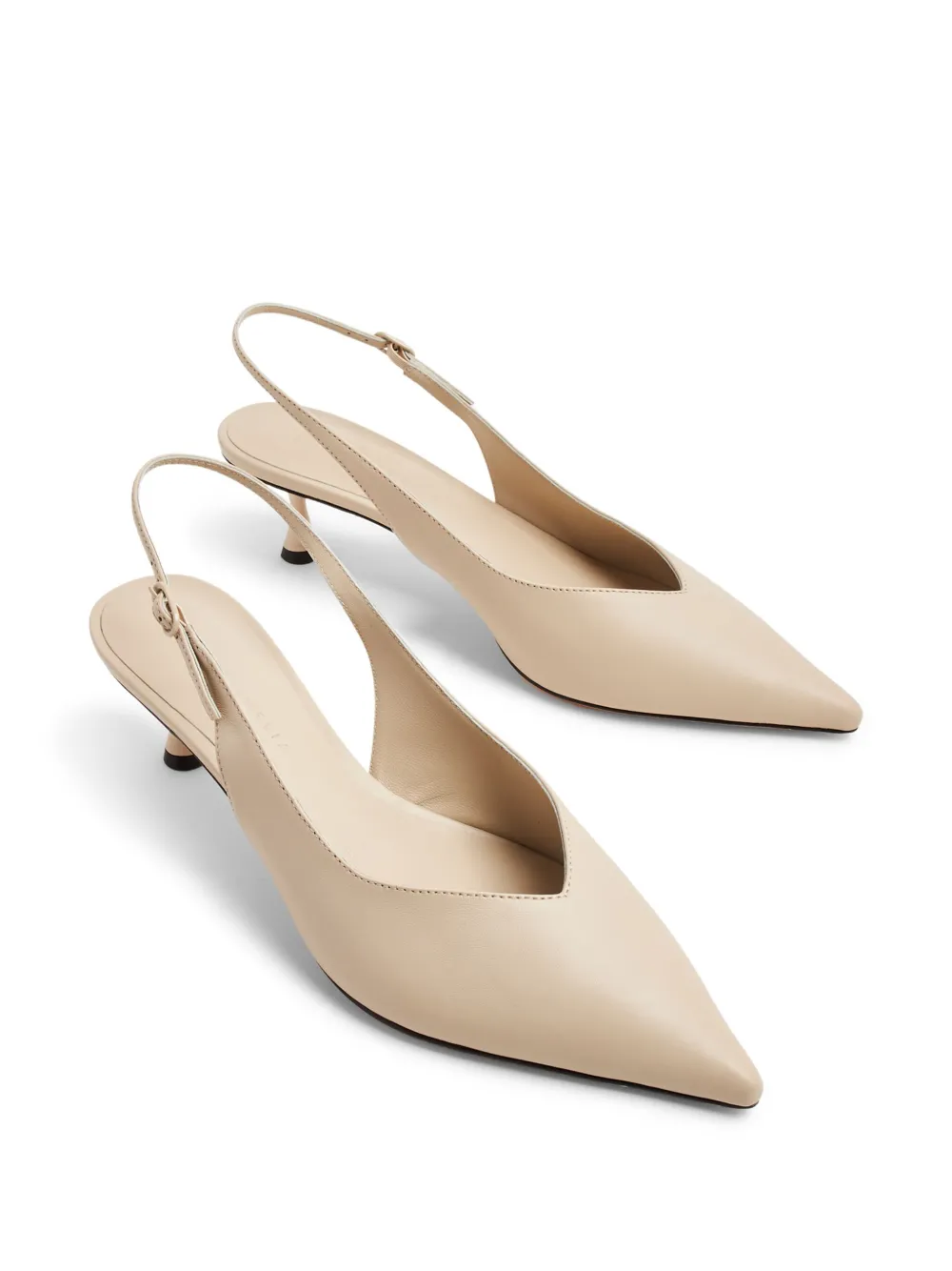 Studio Amelia Razor 50mm Leather Pumps In Neutrals
