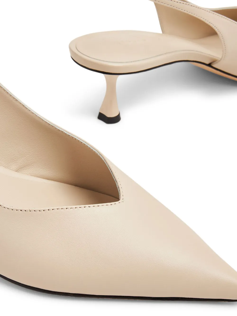 Studio Amelia Razor 50mm Leather Pumps In Neutrals