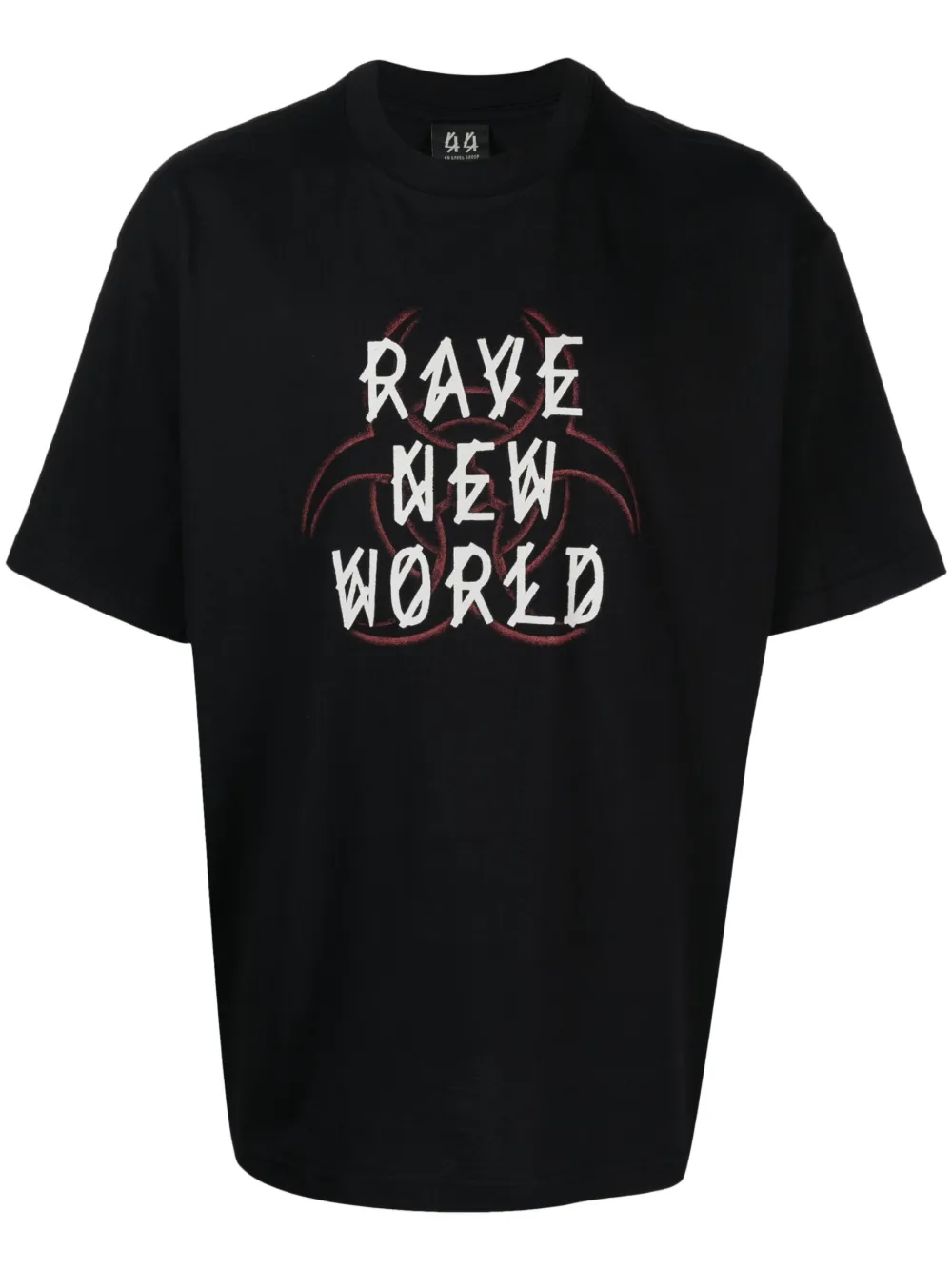 44 LABEL GROUP graphic-print cotton T-shirt | Black | Image 1