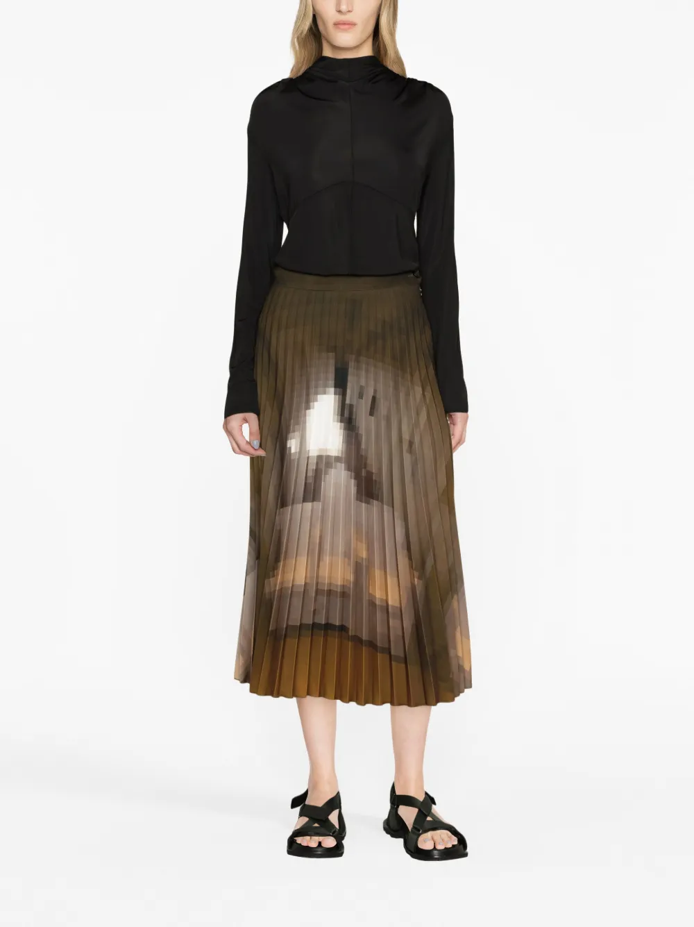 Jil Sander Top met ronde hals - Zwart