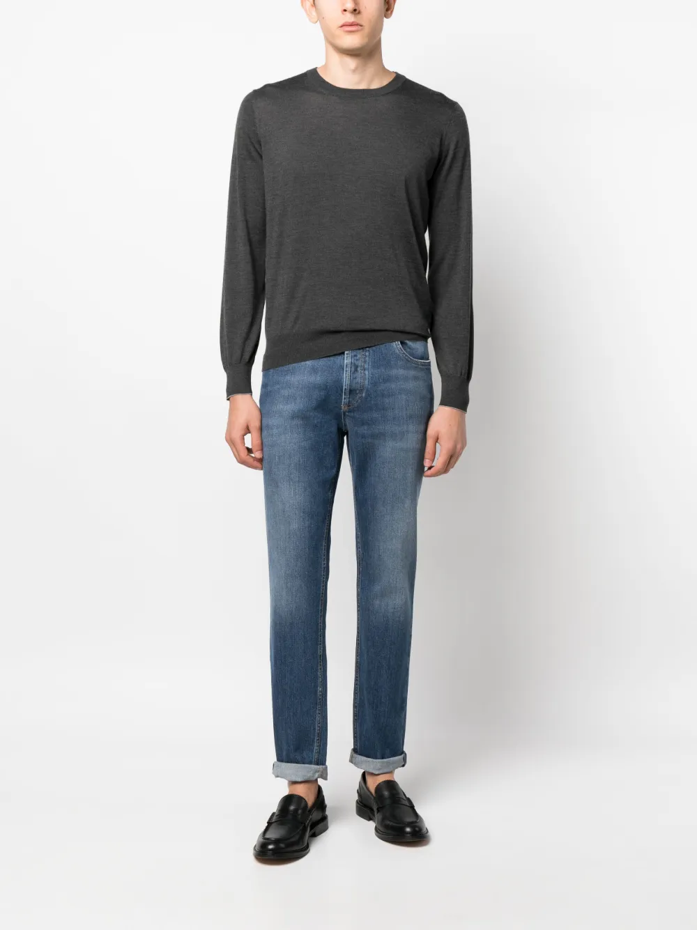 Brunello Cucinelli mélange-effect sweatshirt - Grijs