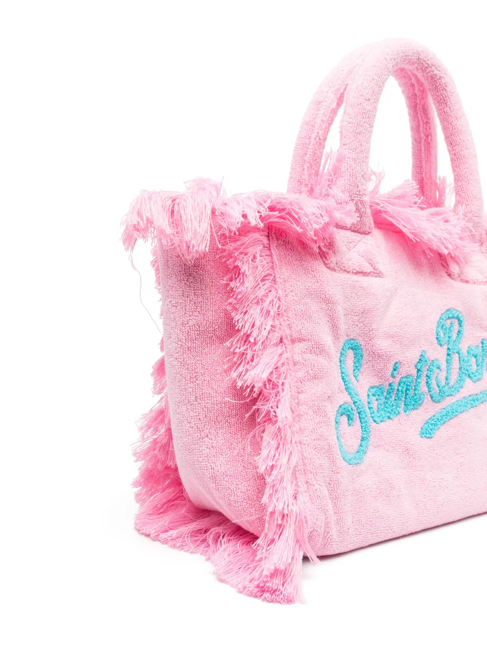 MC2 Saint Barth Kids Colette terry-cloth embroidered-logo bag - Roze