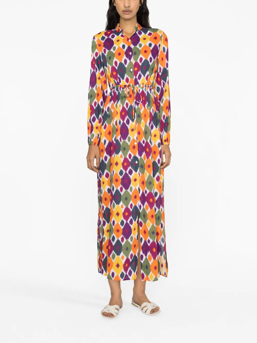 MC2 Saint Barth Midi-jurk met geometrische print - Wit