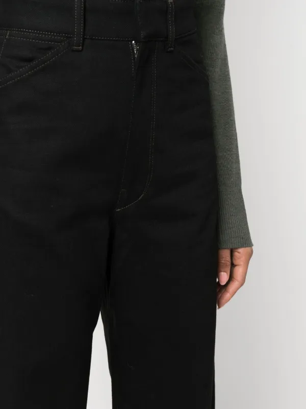LEMAIRE wide-leg high-rise Jeans | Black | FARFETCH