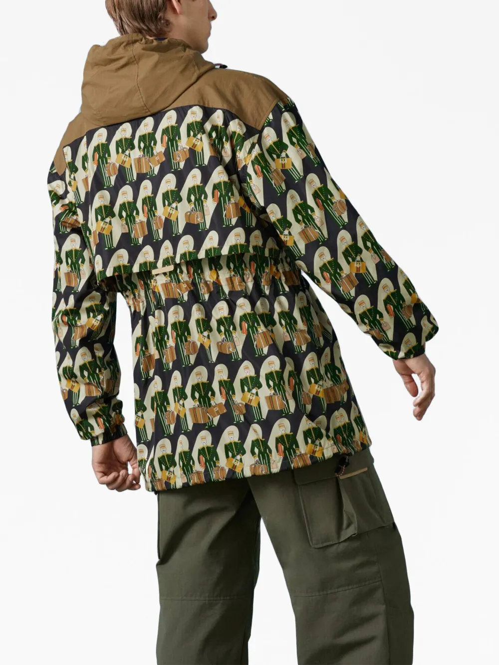 Gucci Porter-print Zip-up Jacket In Black