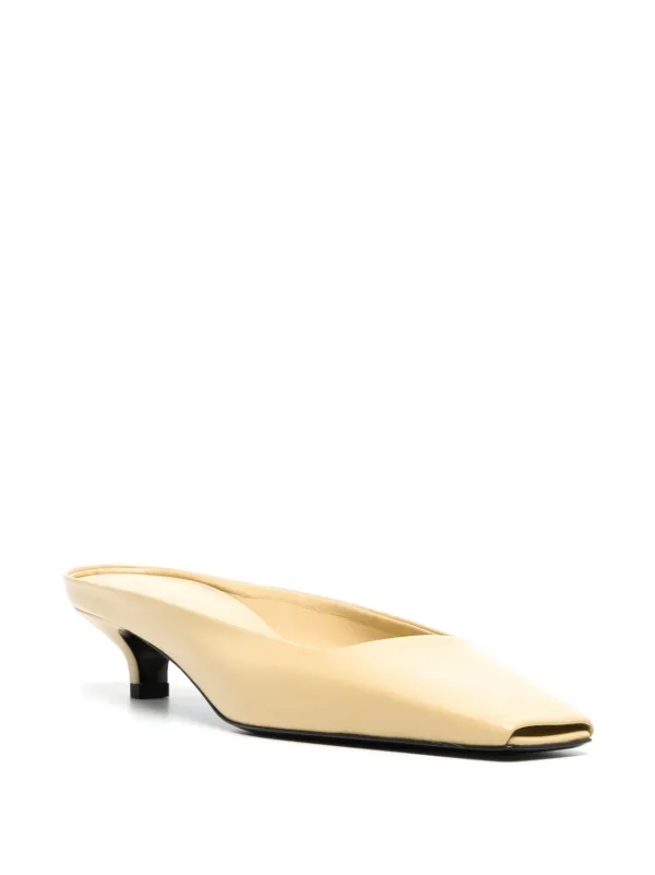 Square toe leather mules online