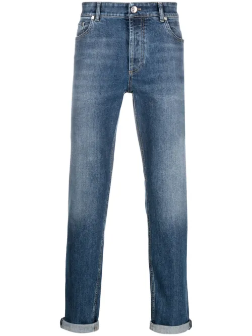 Jean à taille mi-haute - Brunello Cucinelli - Modalova