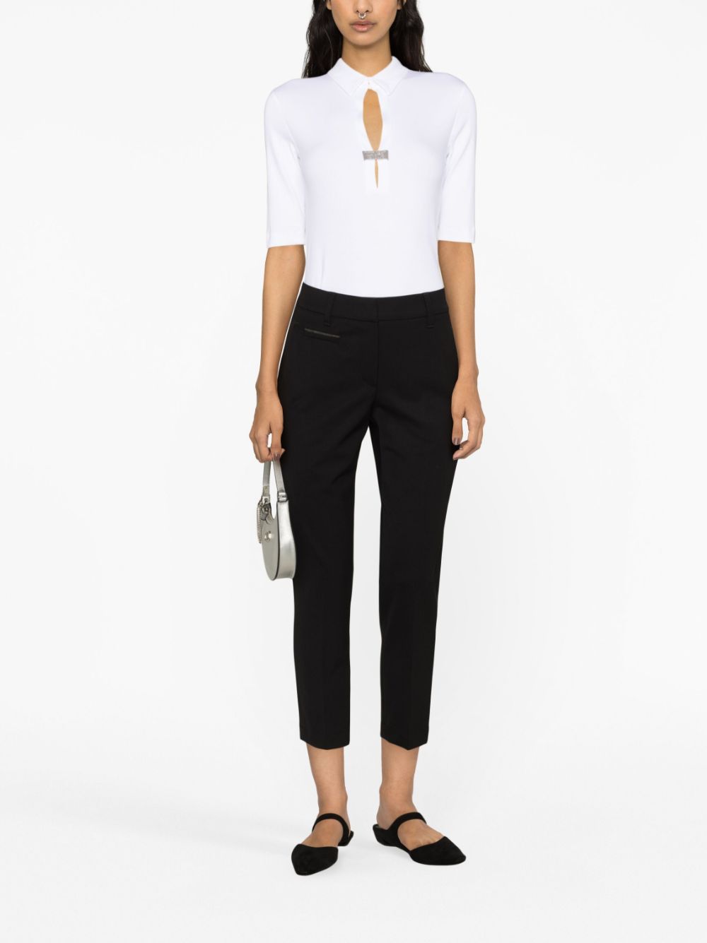 Shop Brunello Cucinelli Tailored Cropped Trousers In Black