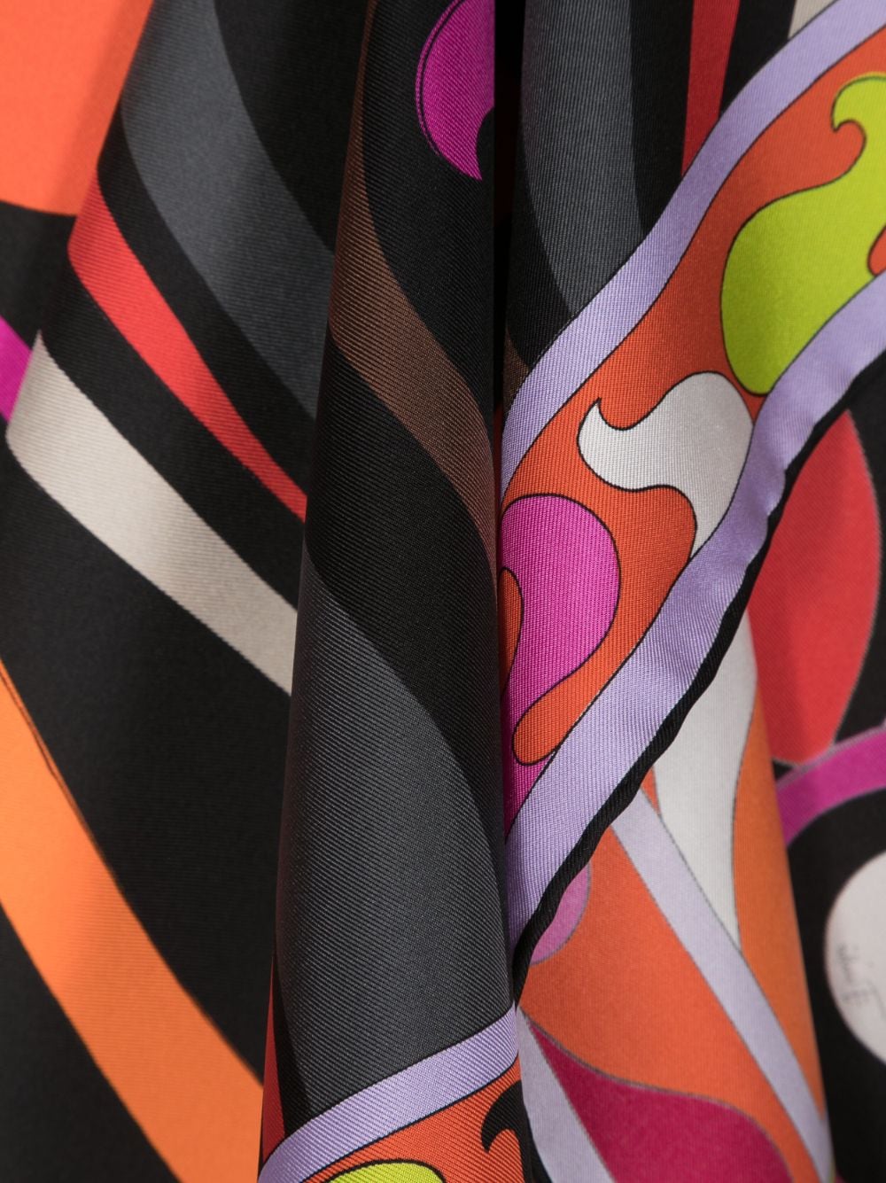 Shop Pucci Large Marmo-print Silk Scarf In Black