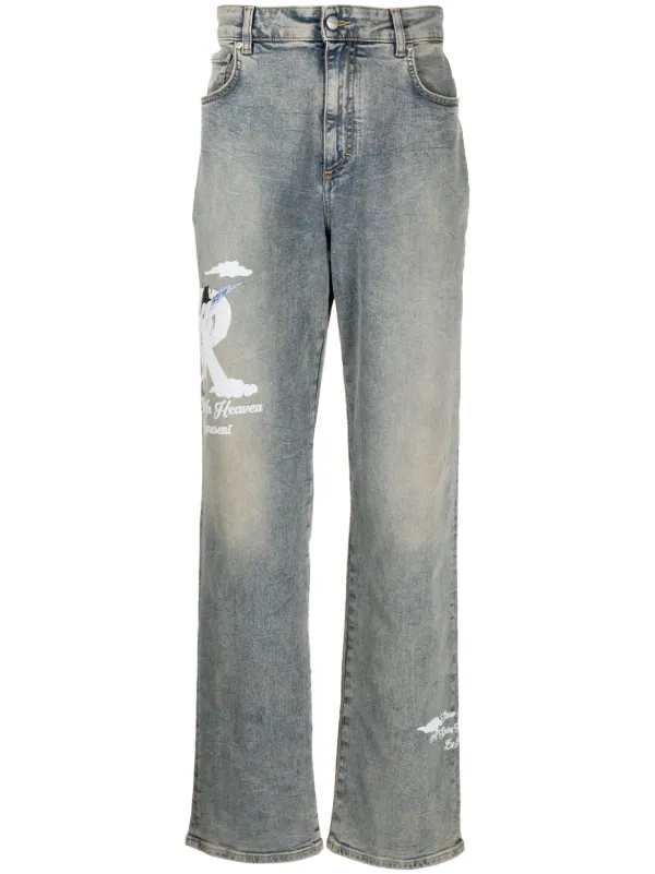 Represent Storms In Heaven Cotton Jeans | Blue | FARFETCH CA