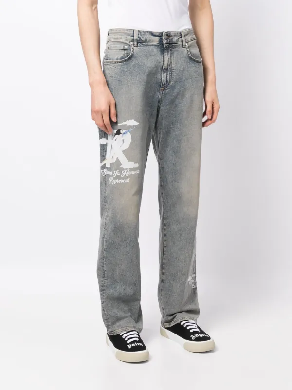 Represent Storms In Heaven Cotton Jeans | Blue | FARFETCH CA