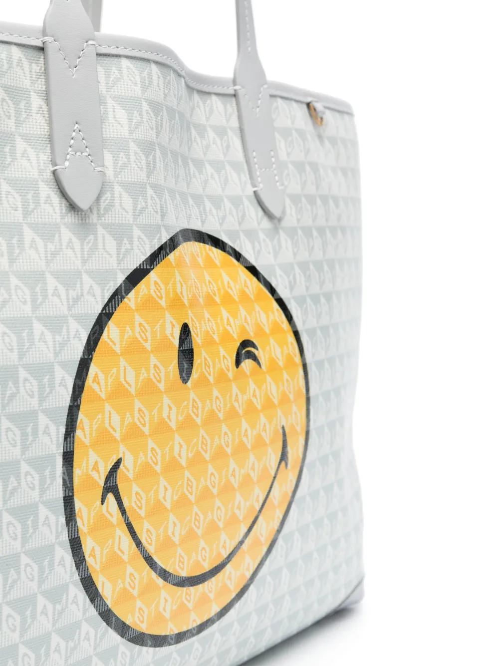 Anya Hindmarch Medium I Am A Plastic Bag Wink Recycled Canvas Tote Bag