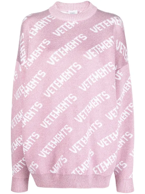 VETEMENTS モノグラム メタリック プルオーバー