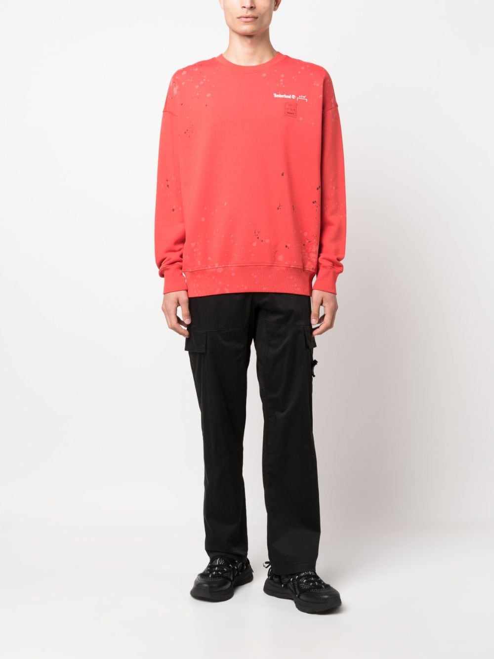 Shop A-cold-wall* X Timberland Crew-neck Sweatshirt In Red