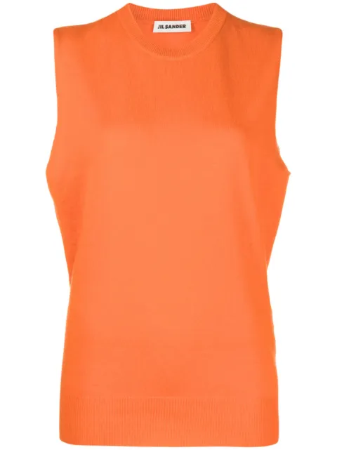 Jil Sander sleeveless cashmere top 