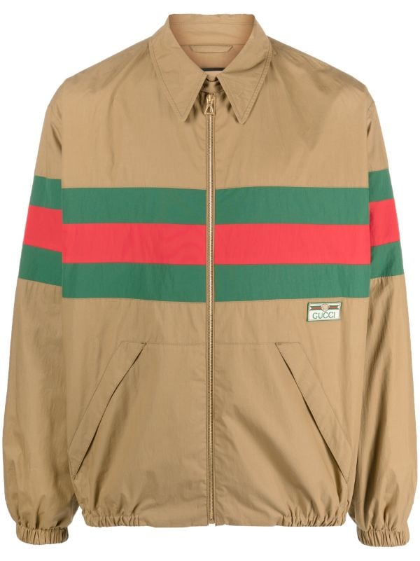 Gucci Web-stripe zip-up Shirt Jacket - Farfetch