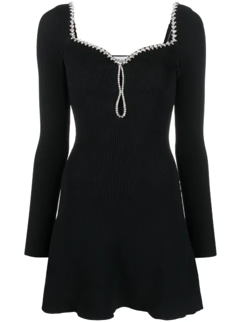 Self-Portrait diamante knit minidress