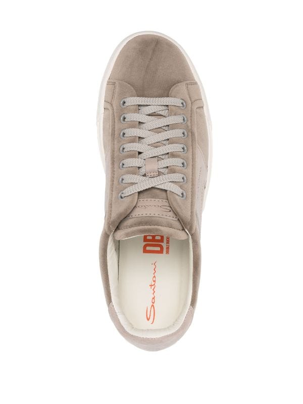 Santoni logo-debossed Suede Sneakers - Farfetch