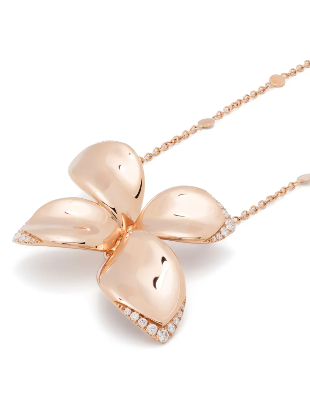  Pasquale Bruni 18k Rose Gold Giardini Segreti Diamond Necklace - Pink 