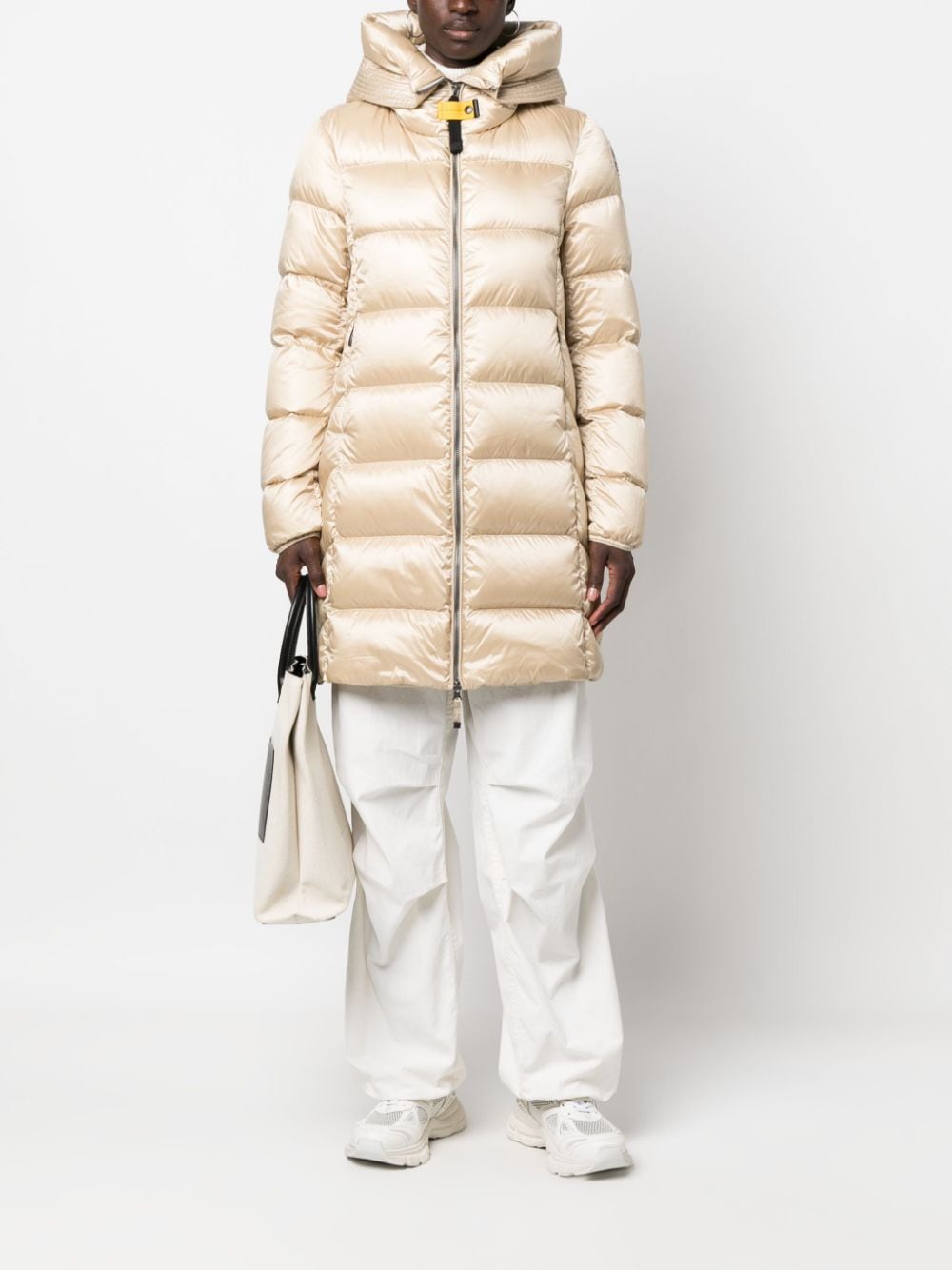 Shop Parajumpers Marion Quilted Hooded Jacket In Neutrals