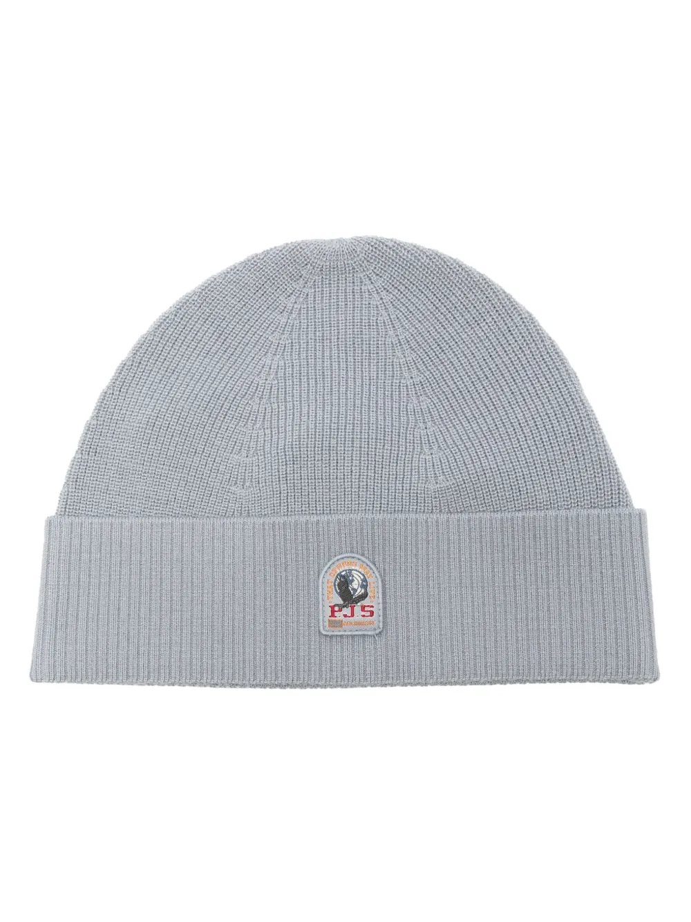 Parajumpers logo-patch ribbed-knit beanie | Blue | Image 1