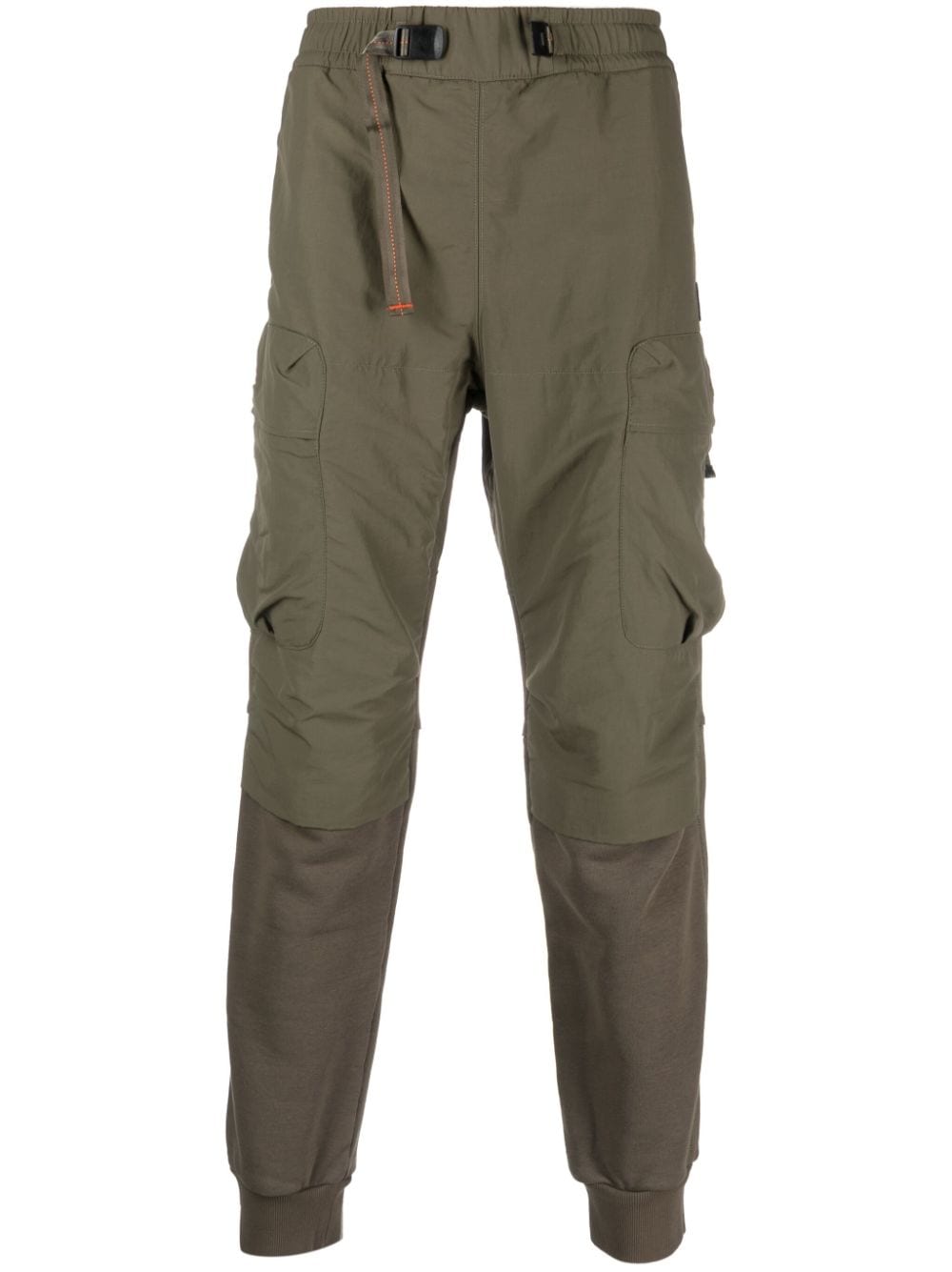Parajumpers Logo-patch Belted Trousers In Green