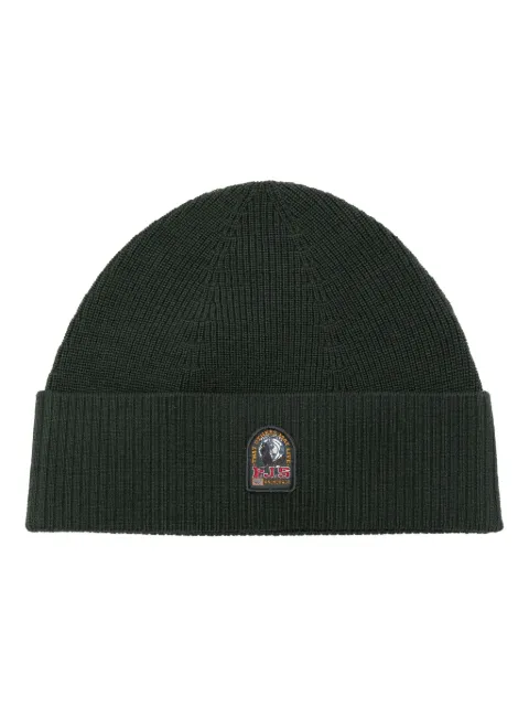 Parajumpers logo-patch ribbed-knit beanie