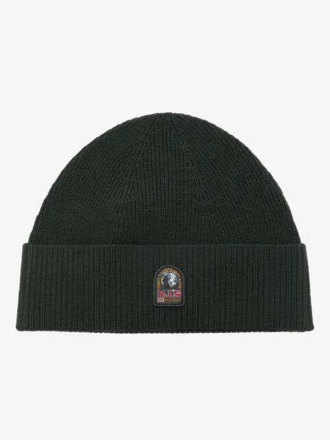 Parajumpers logo-patch ribbed-knit beanie