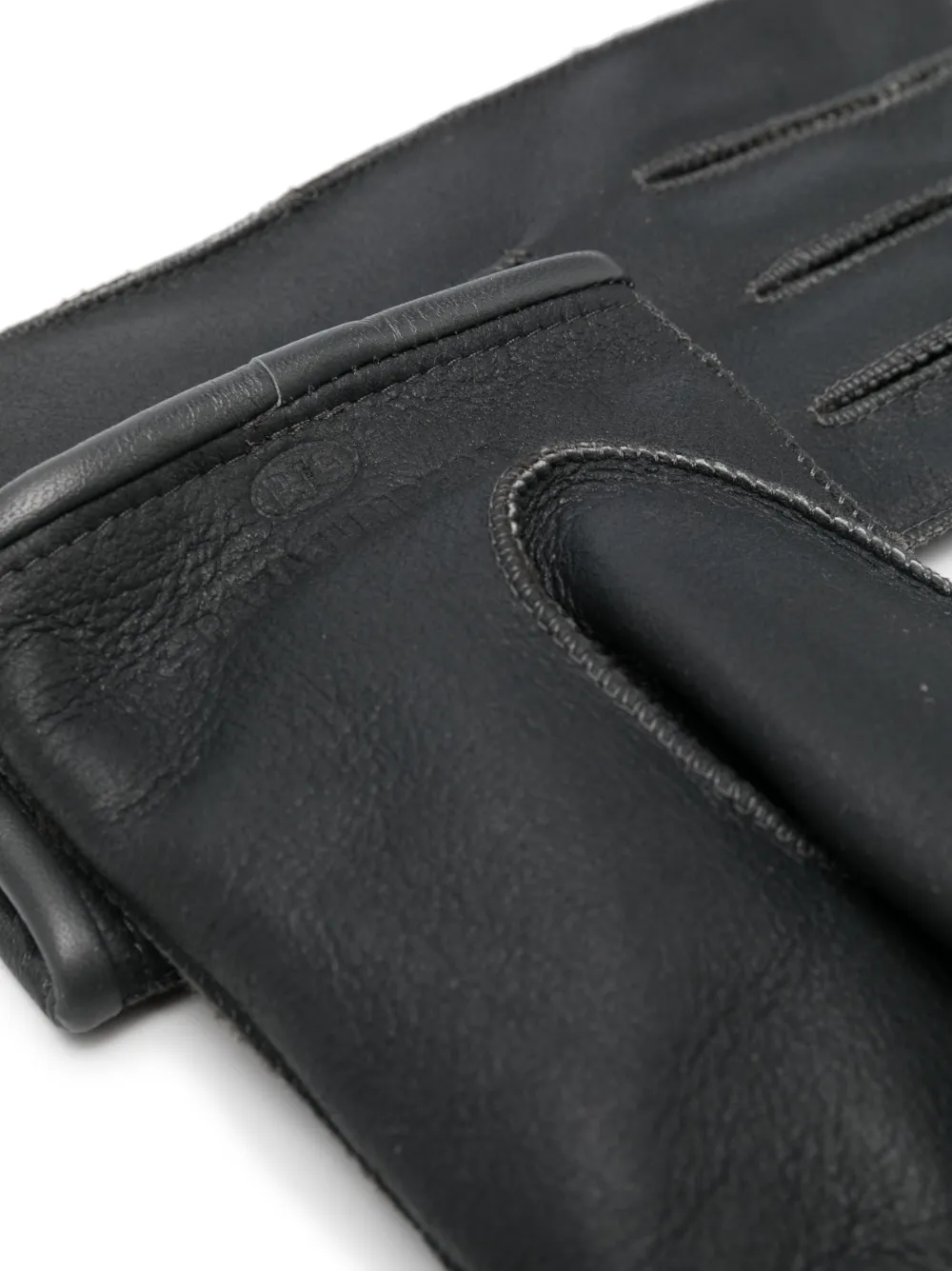 Parajumpers logo-embossed sheepskin gloves - Grijs